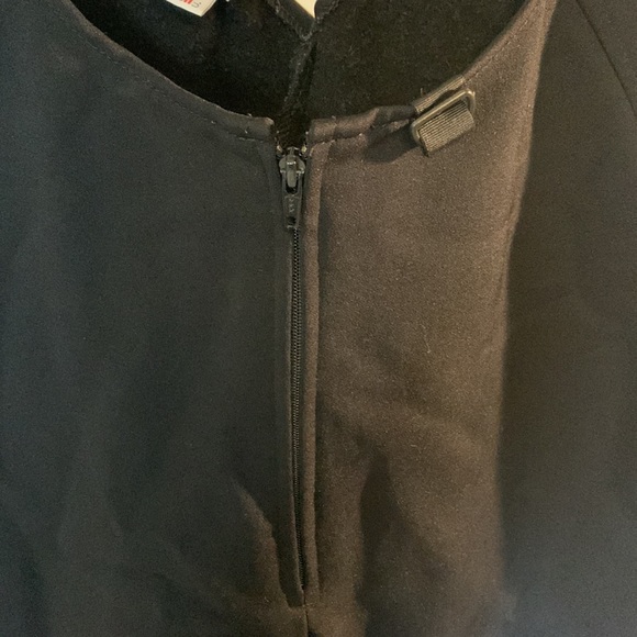 VTG 70 80s Ski Bib Overall Wool Blend Spandex Stirrup Jumpsuit Black Womens 6-8 - Picture 11 of 16